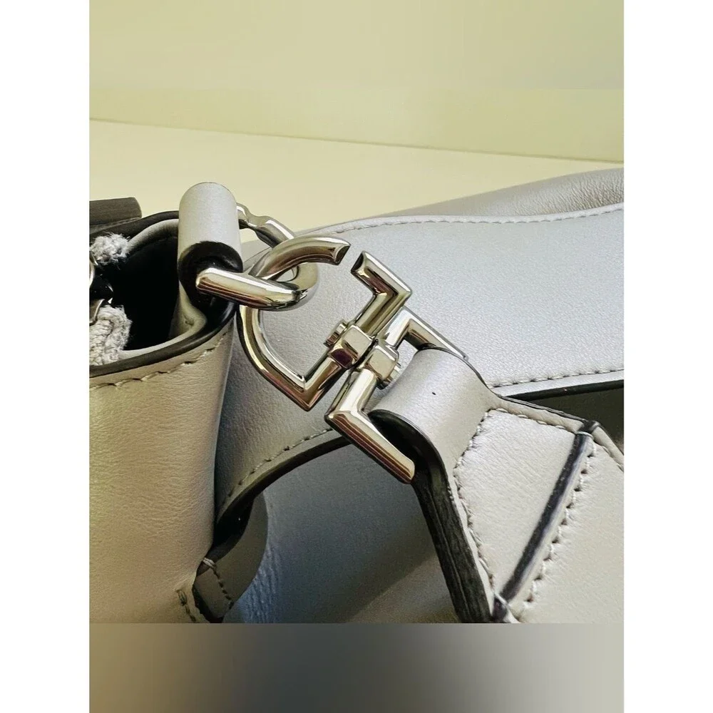 GIVENCHY Antigona Soft Medium Pearl Grey Leather Satchel